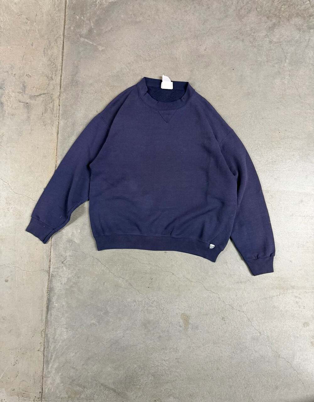 Vintage 90s Discus Athletic Navy Blue Blank Crewneck Sweatshirt